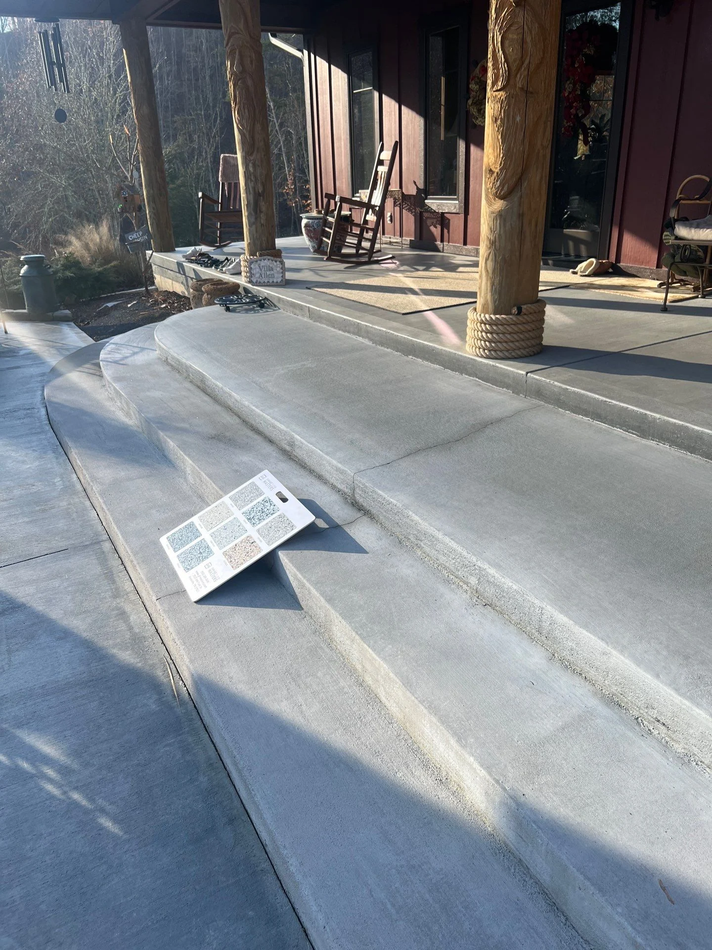 Epoxy Stairs in Georgia Before