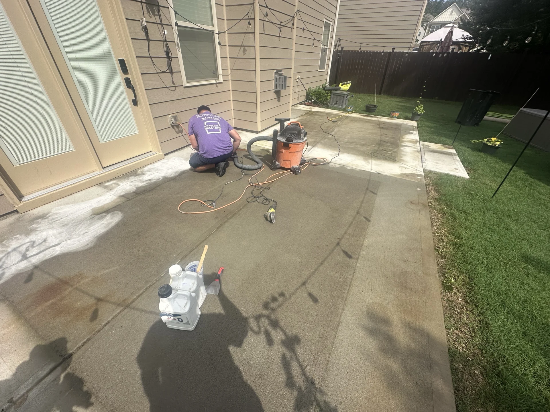 Back Patio Floor Coating in Atlanta, GA